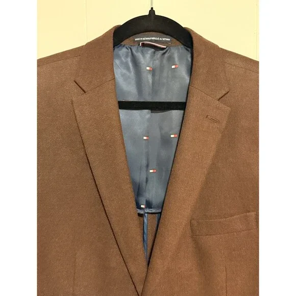 Tommy Hilfiger Men's Brown Modern Suit Jacket Size 48R - Two-Button Jacket Suit - Picture 2 of 15